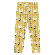 Mustard Yellow Butterflies Kid's Leggings (2T-7)