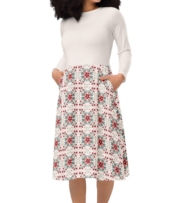 Cozy Christmas Midi Dress