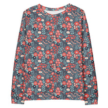 Slate Blue & Coral Floral Sweatshirt (XS-3XL)