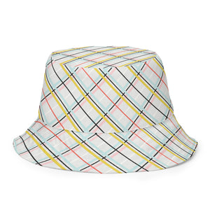 Handmade Spring Plaid Reversible Bucket Hat (S/M, L/XL)
