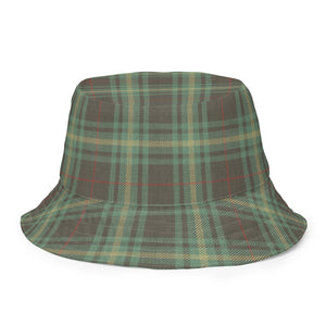 Paris Teal Plaid Reversible Unisex Bucket Hat