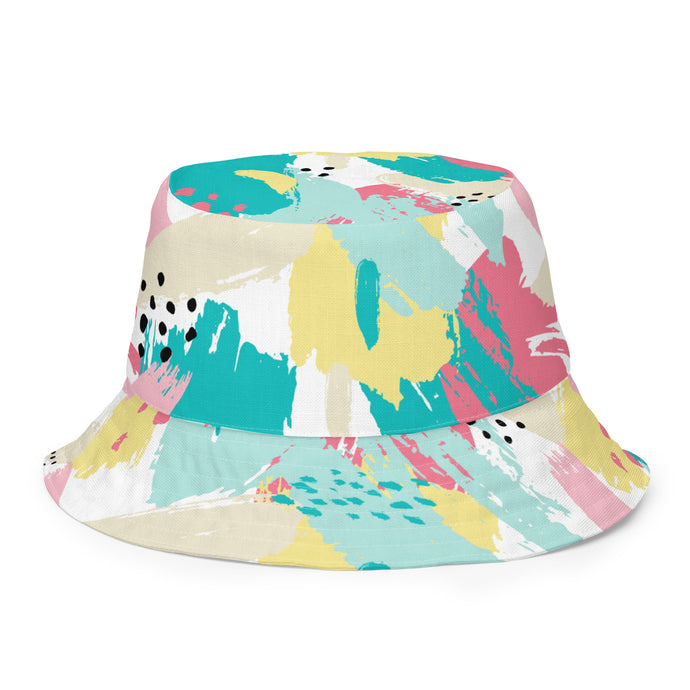 90s Abstract Reversible Bucket Hat (S/M, L/XL)