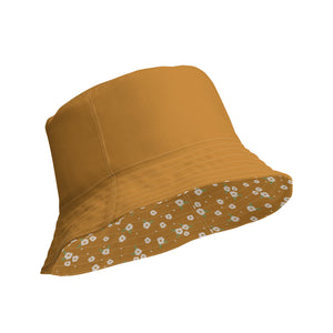 Field of Gold Floral Reversible Bucket Hat