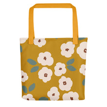 Mustard Large Floral Tote Bag