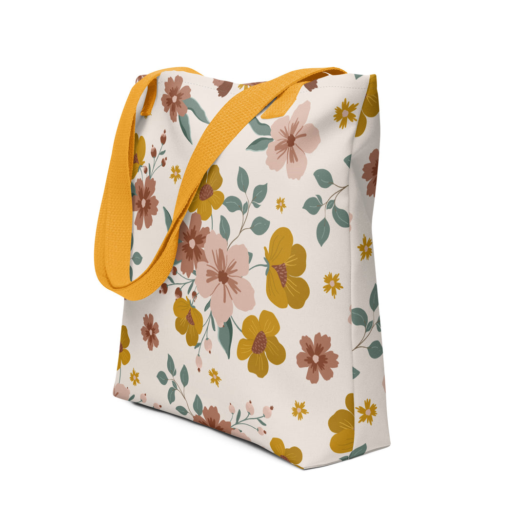 End of Summer Floral Bouquet Tote Bag