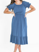 Amy Puff Sleeve Midi Dress (XS-2XL) 4 Colors