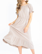 Amy Puff Sleeve Midi Dress (XS-2XL) 4 Colors