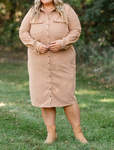 Anika Corduroy Shirt Dress (S-2XL)