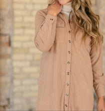 Anika Corduroy Shirt Dress (S-2XL)