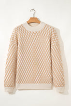 Ximena Rhombus Textured Knit Sweater (S-XL)