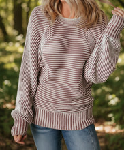 Stripe Ribbed Knit Boat Neck Sweater (S-2XL) 4 Colors