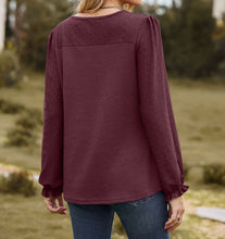 Avery Round Neck Puff Sleeve Blouse (S-2XL)