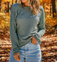 Avery Knit Drop Shoulder Long Sleeve Top (S-XL)