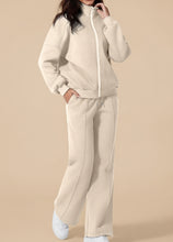 Solid Zip-Up Jacket and Drawstring Pants Set (S-2XL) 4 Colors