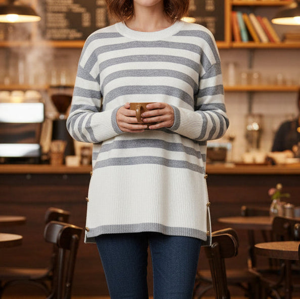 Rebecca Drop Shoulder Tunic Sweater (S-XL)