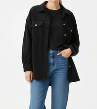 Eleanor Corduroy Flap Up Shacket (S-2XL) 3 Colors