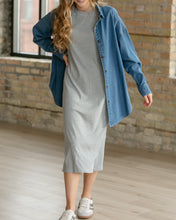 Betty Denim Button Up Top (XS-2XL)