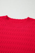 Kay Knit Ribbed Cuffs Crew Neck Sweater (S-XL) 3 Colors
