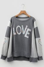 Payton Uneven Hem Love Sweatshirt (S-XL)