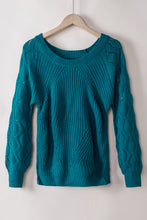 Lia Hollow-out Puffy Sleeve Knit Sweater (S-2XL) 4 Colors