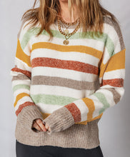 Vivian Stripe Crew Neck Sweater (S-XL)