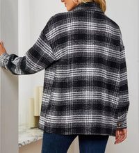 Plaid Button Up Long Sleeve Shacket (S-2XL) 3 Colors