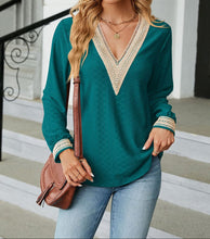Meredith V-Neck Long Sleeve Blouse (S-2XL) 8 Colors