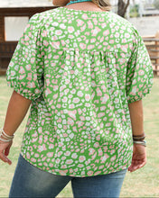 Selena Plus Size Floral Tassel Tie Blouse (1X-4X)