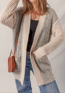 Sarah Side Pockets Open Front Cardigan (S-XL)