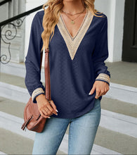 Meredith V-Neck Long Sleeve Blouse (S-2XL) 8 Colors