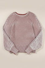 Stripe Ribbed Knit Boat Neck Sweater (S-2XL) 4 Colors