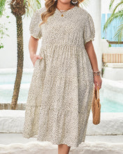 Kaylani Plus Size Leopard Print Flared Dress (1X-4X)