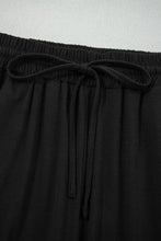 Black Contrast Trim Hooded Lounge Cardigan and Pants Set (S-XL)