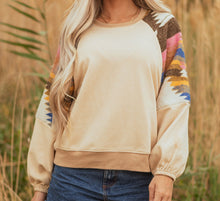 Logan Aztec Raglan Pullover Sweatshirt (S-XL)