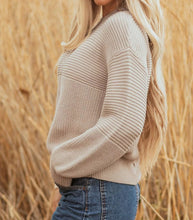 Delaney Texture Knitted Dropped Shoulder Sweater (S-XL)