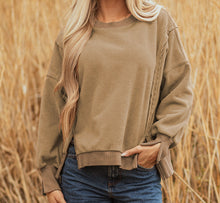 Tatum Fuzzy Sherpa Splicing Pullover Sweatshirt (S-XL)