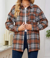 Plaid Button Up Long Sleeve Shacket (S-2XL) 3 Colors