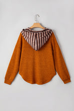 Payton Pattern Hoodie Henley Top (S-XL)