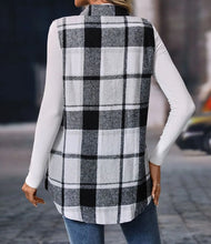 Plaid Button Up Vest Coat (S-2XL) 4 Colors