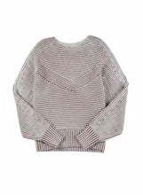 Stripe Ribbed Knit Boat Neck Sweater (S-2XL) 4 Colors