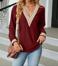 Meredith V-Neck Long Sleeve Blouse (S-2XL) 8 Colors
