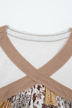 Floral Patchwork Long Sleeve Blouse (S-XL)