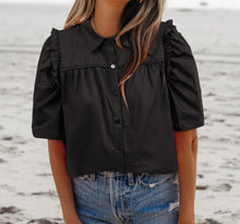 Analeia Frilly Puff Sleeve Stylish Collared Shirt (S-XL)