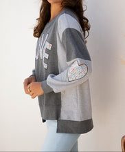 Payton Uneven Hem Love Sweatshirt (S-XL)