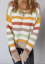 Vivian Stripe Crew Neck Sweater (S-XL)