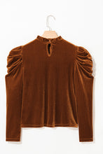 Josephine Puff Sleeve Velvet Top (S-XL)