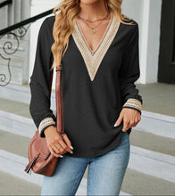 Meredith V-Neck Long Sleeve Blouse (S-2XL) 8 Colors