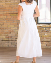Eleanor White A-line Maxi Dress (XS-2XL)
