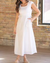 Eleanor White A-line Maxi Dress (XS-2XL)