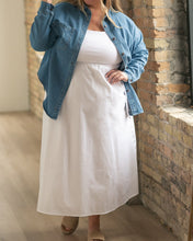 Eleanor White A-line Maxi Dress (XS-2XL)